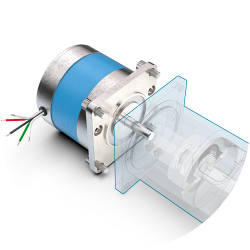 NEMA 11 stepper motor on its side