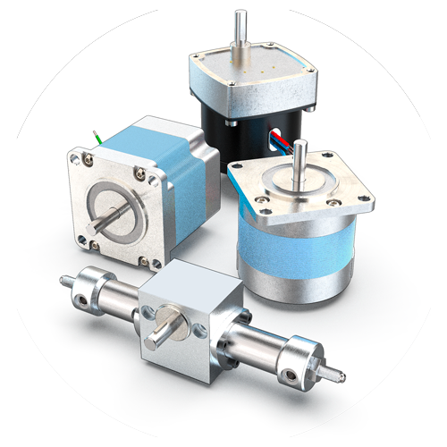 NEMA 11 stepper motor, NEMA 12 stepper motor, AC gear motor and pneumatic operator