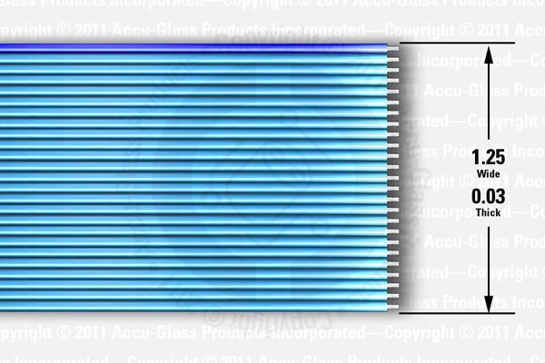 25-way FEP-insulated blue ribbon cable (1.25" wide x 0.03" thick)