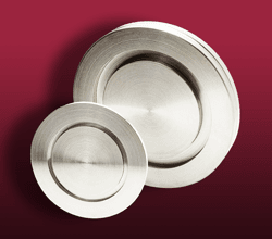 Two ISO flanges (blank) in different styles