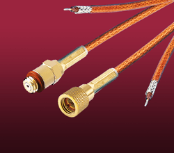 Male and female Microdot S-50 connector to cable