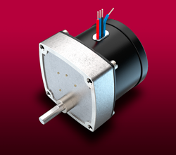 AC gear motor on its side 