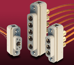 One 5-coax, one 3-coax and one 1-coax female connector to cables
