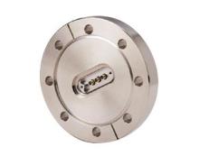 15D-3CX-450, 3-Coax Feedthrough on a 4.50" CF Flange 15D-3CX-450, 3-Coax Feedthrough on a 4.50" CF Flange
