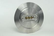 3-Coax Feedthrough on a KF50 Flange 3-Coax Feedthrough on a KF50 Flange
