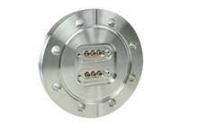 15D-3CX2-450, 6-Coax Feedthroughs on a 4.50" CF Flange 15D-3CX2-450, 6-Coax Feedthroughs on a 4.50" CF Flange