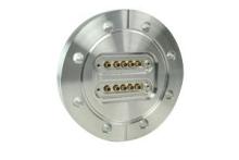 25D-5CX2-450, 10 Coax Feedthrough on a 4.50" CF Flange 25D-5CX2-450, 10 Coax Feedthrough on a 4.50" CF Flange
