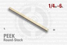 PEEK Rod, 1/4" OD by 6" long PEEK Rod, 1/4" OD by 6" long