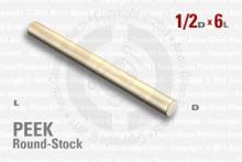 PEEK Rod, 1/2" OD by 6" long PEEK Rod, 1/2" OD by 6" long