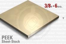 PEEK Sheet - 0.375" Thick 6" x 6" PEEK Sheet - 0.375" Thick 6" x 6"