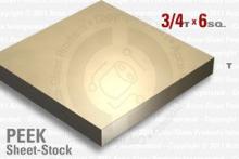 PEEK Sheet - 0.750" Thick 6" x 6" PEEK Sheet - 0.750" Thick 6" x 6"