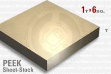 PEEK Sheet - 1.00" Thick 6" x 6" PEEK Sheet - 1.00" Thick 6" x 6"