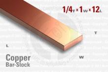 OFE Copper Bar, 0.250"x1"x12" OFE Copper Bar, 0.250"x1"x12"