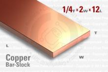 OFE Copper Bar, 0.250"x2"x12" OFE Copper Bar, 0.250"x2"x12"