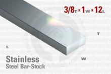 Stainless Steel Bar, 0.375"x1"x12" Stainless Steel Bar, 0.375"x1"x12"