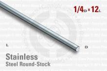 Stainless Steel Rod, 0.250" OD, 12" Long Stainless Steel Rod, 0.250" OD, 12" Long
