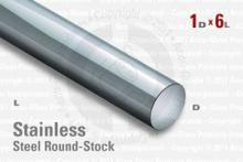 Stainless Steel Rod, 1.00" OD, 6" Long Stainless Steel Rod, 1.00" OD, 6" Long