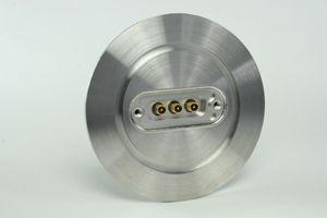 3-Coax Feedthrough on a KF50 Flange 3-Coax Feedthrough on a KF50 Flange