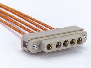 5 Kapton Coaxial Cables Connected to a Female PEEK D-Type Connector