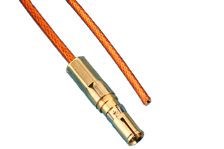 1 Kapton Coaxial Cable Connected to a Female PEEK D-Type Connector