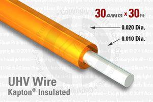 30 AWG - Solid Core Wire - Kapton Insulated