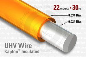 22 AWG - Solid Core Wire - Kapton Insulated