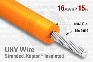 16 AWG - Stranded Core Wire - Kapton Insulated