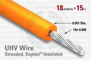 18 AWG - Stranded Core Wire, Kapton Insulated 18 AWG - Stranded Core Wire, Kapton Insulated