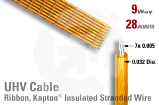 9-Way Kapton Insulated Ribbon Cable