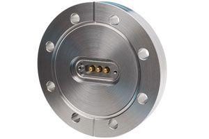 15D-3P-450, 3-Pin Power Feedthrough on a 4.50" CF Flange