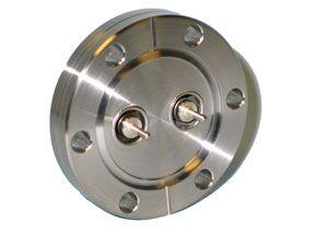 BNC - Single Ended, Grounded Shield Feedthroughs x2 - 2.75" CF Flange BNC - Single Ended, Grounded Shield Feedthroughs x2 - 2.75" CF Flange