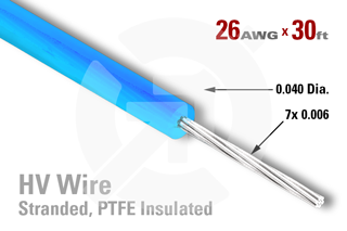 26 AWG - Stranded Core Wire - PTFE Insulated