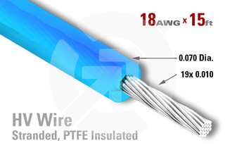 18 AWG - Stranded Core Wire - PTFE Insulated