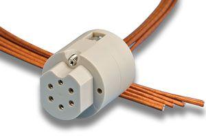 Connector to Cable - 6 Power Female, PEEK Circular Connector to Cable - 6 Power Female, PEEK Circular