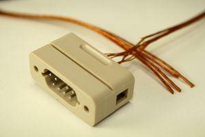 Connector to Cable - 4 Thermocouple Pairs - Male, PEEK Connector to Cable - 4 Thermocouple Pairs - Male, PEEK