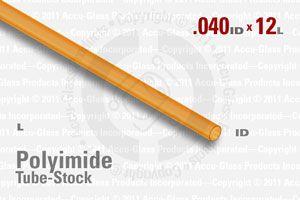 Polyimide Tube, 0.040" ID, 0.042" OD, 12" Long