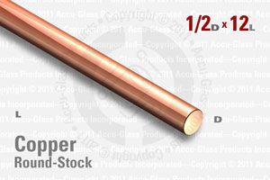 OFE Copper Rod - 0.500" OD, 12" Long