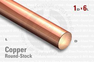 OFE Copper Rod - 1.00" OD, 6" Long