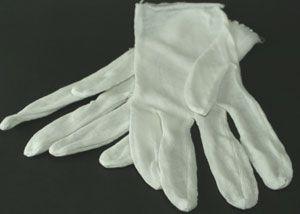 A Pair of White Lint-Free Cotton Gloves
