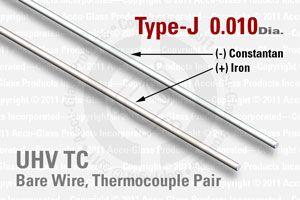 Type-J Thermocouple Pair Wire with an Outer Diameter of 0.01"