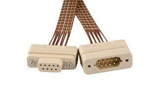 Connector to Connector Extension Cable - 9 Way Female/Male - PEEK, Kapton Connector to Connector Extension Cable - 9 Way Female/Male - PEEK, Kapton