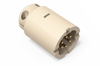 UHV Connector - 6C - Male with Strain Relief, PEEK Circular