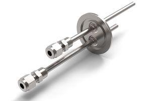 Dual .250 Tube / ISO NW40 KF Flange (Bare Tube End)