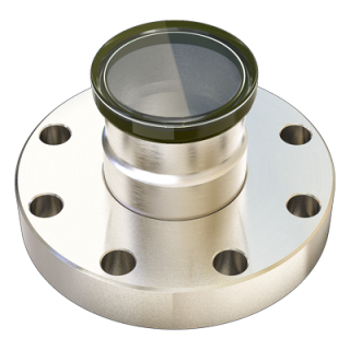 1.25 View, Std-Length Viewport - 3.37 CF Flange 1.25 View, Std-Length Viewport - 3.37 CF Flange