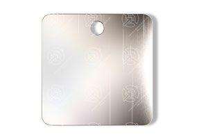 2" x 2" x 0.024 Stainless Steel Tag