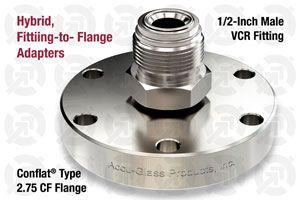 1/2" Male VCR Fitting to 2.75" CF Flange Adapter