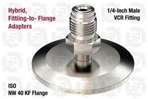 1/4" Male VCR Fitting to 40 ISO-KF Flange Adapter