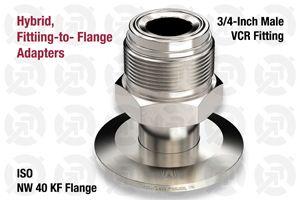 3/4" Male VCR Fitting to 40 ISO-KF Flange Adapter
