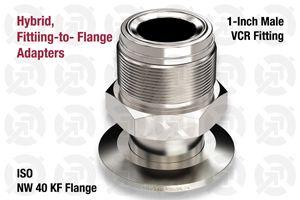 1" Male VCR Fitting to 40 ISO-KF Flange Adapter