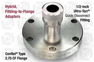 1/2" Ultra-Torr Fitting to 2.75" CF Flange Adapter